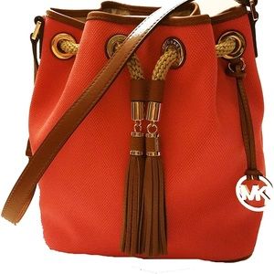Michael Kors  Marina Canvas Bucket Bag